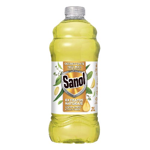 Desinfetante Sanol Extratos Naturais Capim Limão & Folhas Verdes 